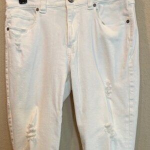 White Cabi  High Slim Destructed Stretch Jean - Size 6